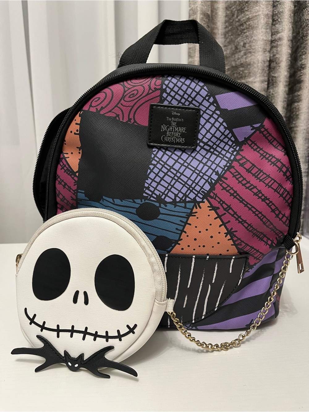Disney Nightmare Before Christmas Mini Backpack, Jack Skellington coin purse